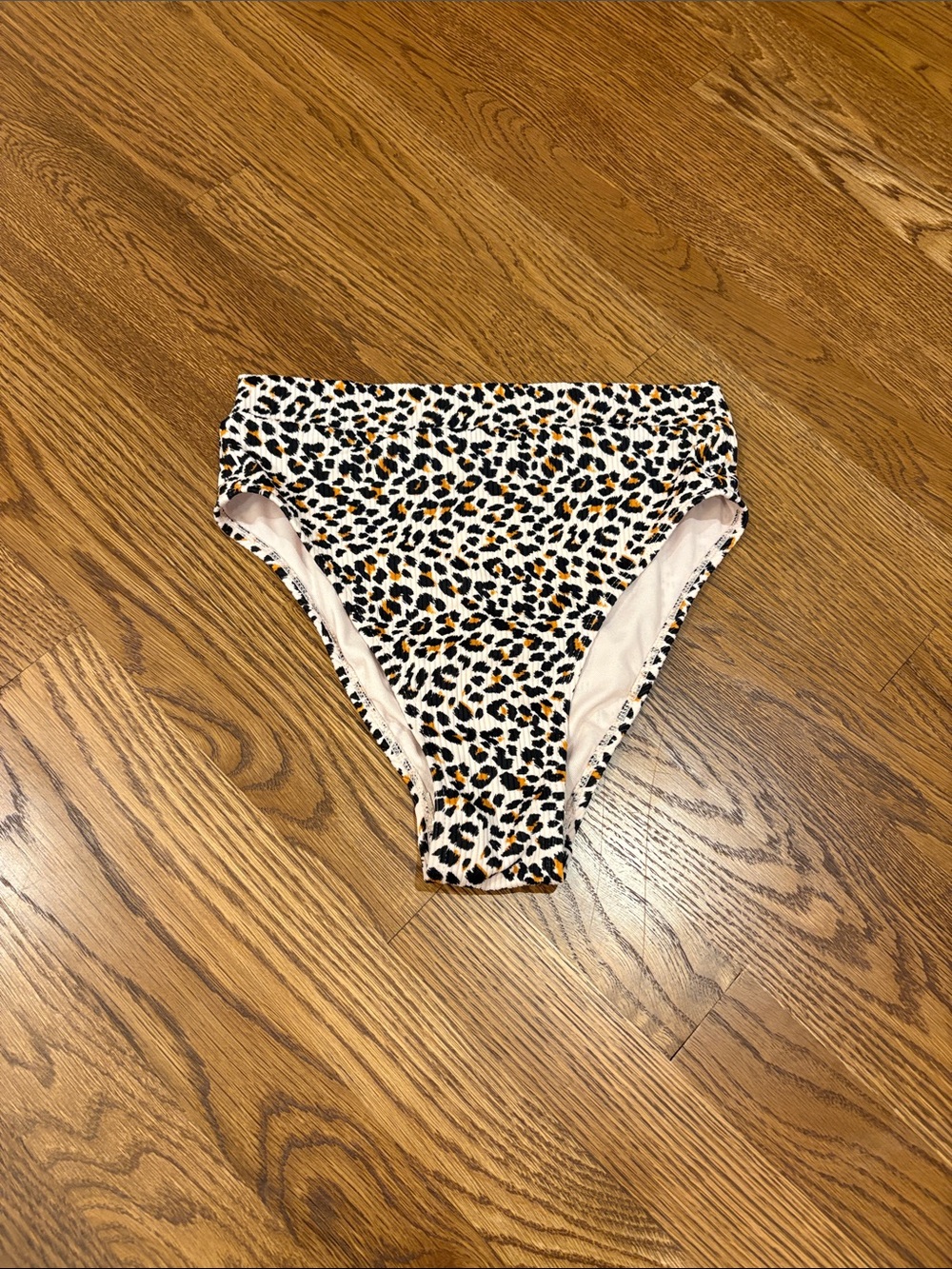 Xhilaration Leopard Print High-Waist Bikini Bottoms - Black, White, Gold